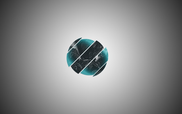 4K turquoise sphere with abstract pattern