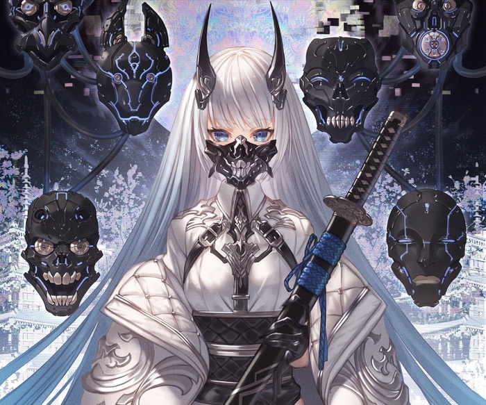 Makai No Juumin with Katana and Masks