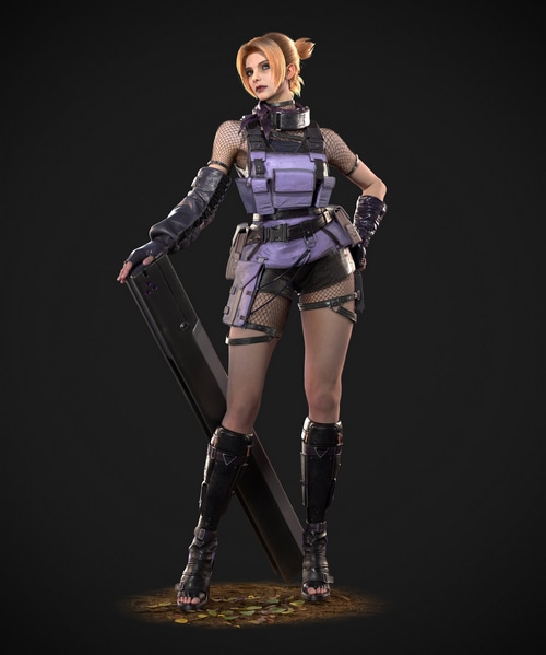 Temari from Naruto Shippuden holding a large sword
