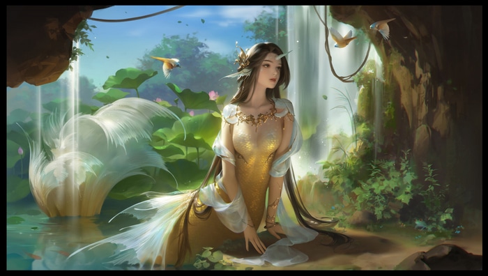 Fantasy Art of a Mermaid by Yuanyuan Wang