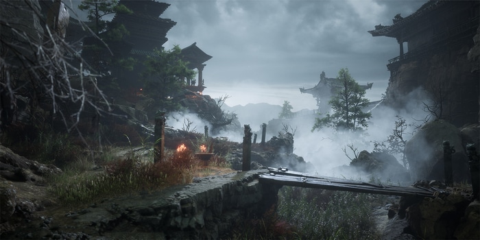 Black Myth: Wukong screenshot of ancient Asian temples