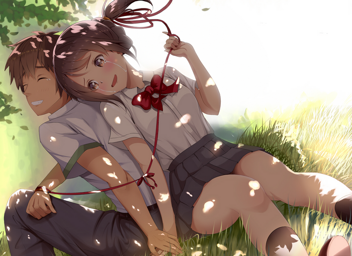 Miyamizu Mitsuha and Tachibana Taki from Kimi no Na Wa