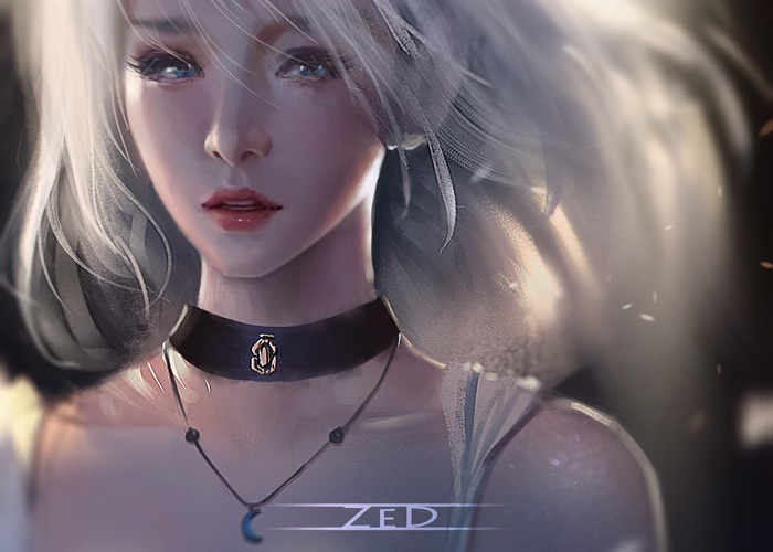 Artwork of a woman with white hair by Trungbui