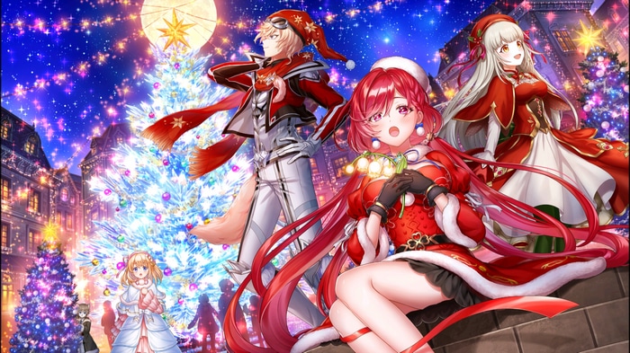 Shiro Neko Project Anime Characters in Christmas Street
