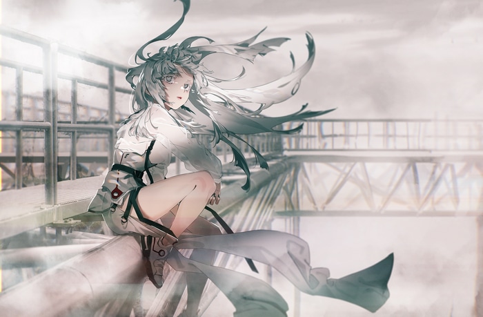 Rolua Noa with gray hair and tears