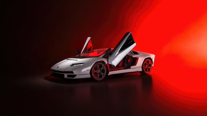 Lamborghini Countach with Scissor Doors Open