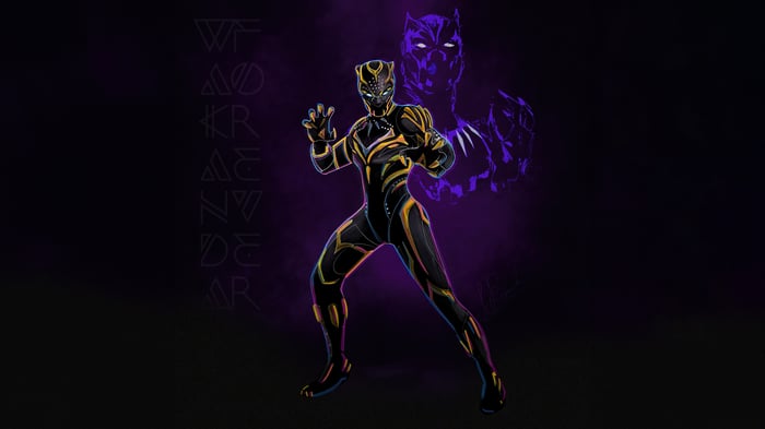 Black Panther Wakanda Forever Minimal Art