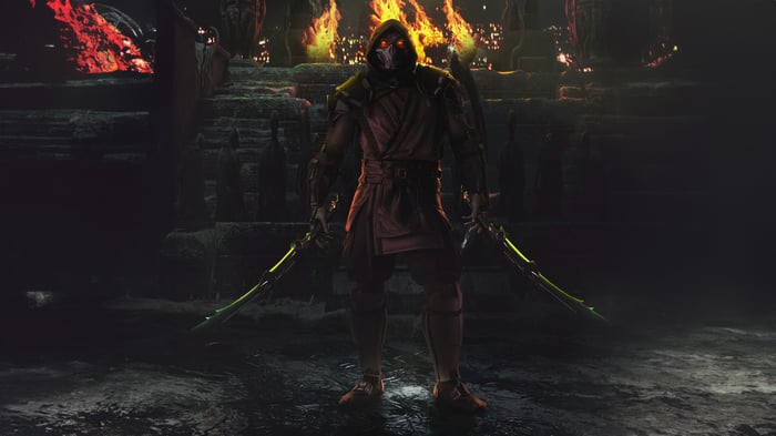 Mortal Kombat Scorpion with dual swords