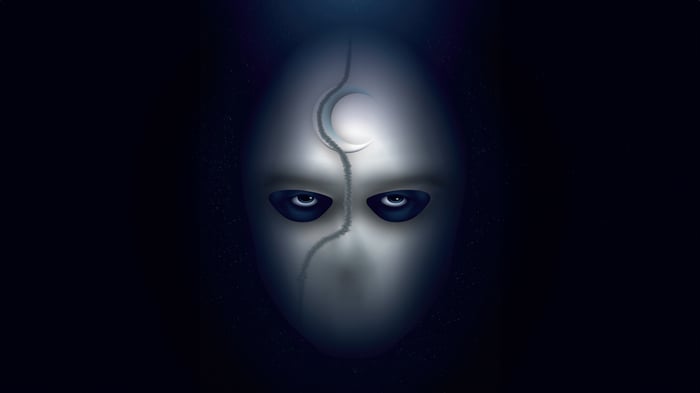 Moon Knight Mask with Crescent Symbol
