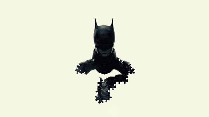 Batman Puzzle Pieces Minimalist Poster