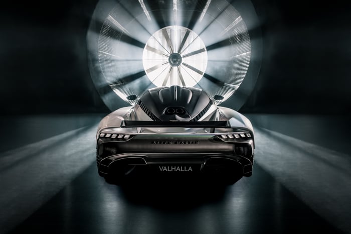 Aston Martin Valhalla in wind tunnel