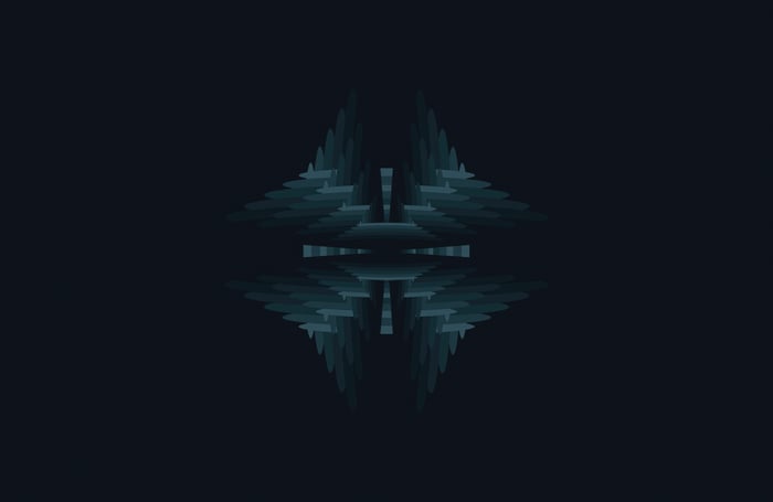Abstract dark blue geometric design