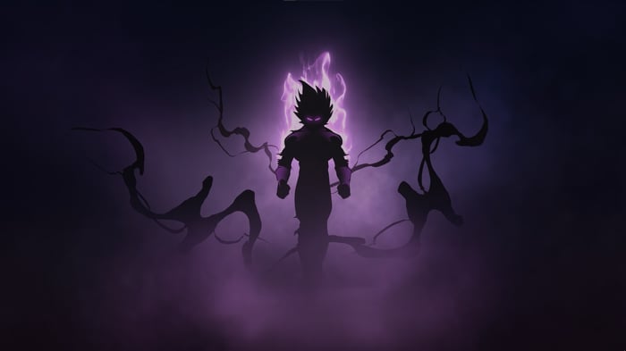 Goku Unleashed Powers Silhouette