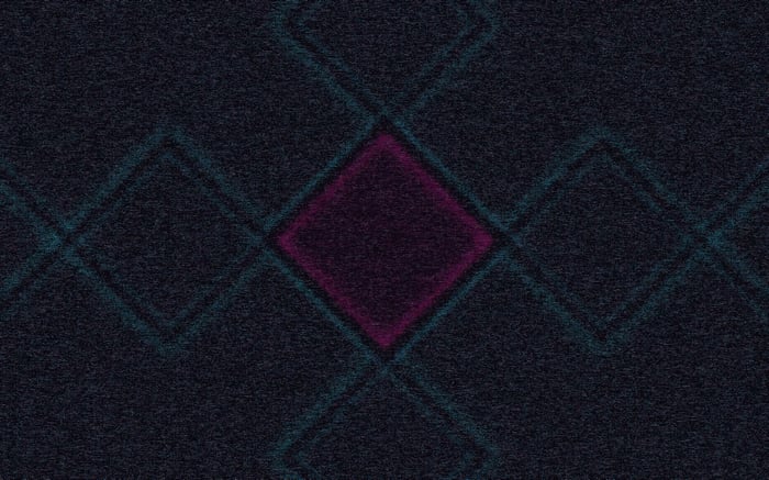 Dark abstract pattern with purple and teal diamonds