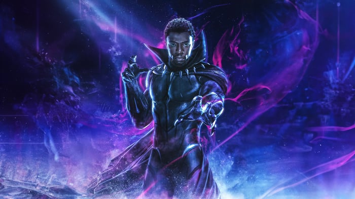 Black Panther in a Cosmic Background