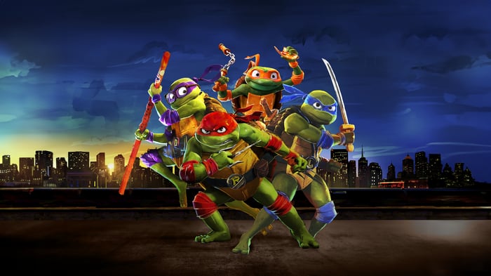 Teenage Mutant Ninja Turtles on a Rooftop