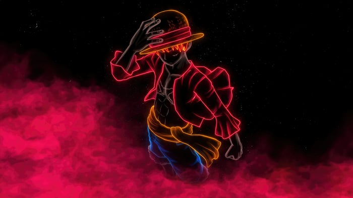 Monkey D. Luffy Neon Art