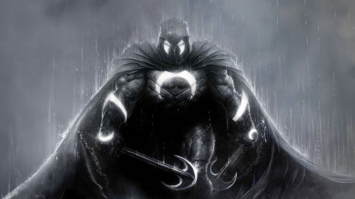 Moon Knight Standing in the Rain