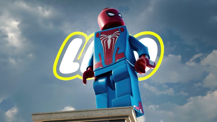 Lego Spider-Man with Lego Logo