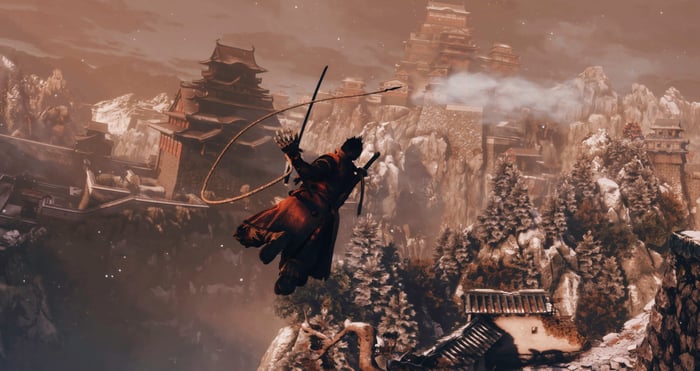 Sekiro: Shadows Die Twice - Warrior in Mid-Air