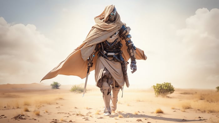 The Scifi Pirate Cyborg in the Desert