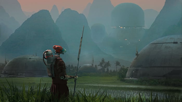 The Creator Robot in a Rice Field