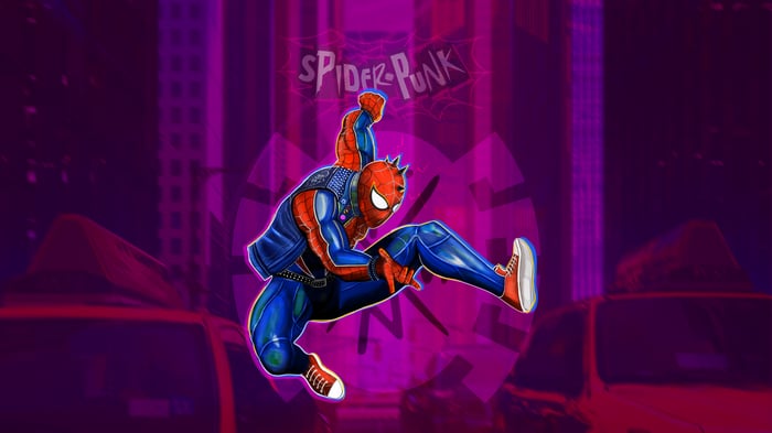 Spider-Punk in a dynamic pose