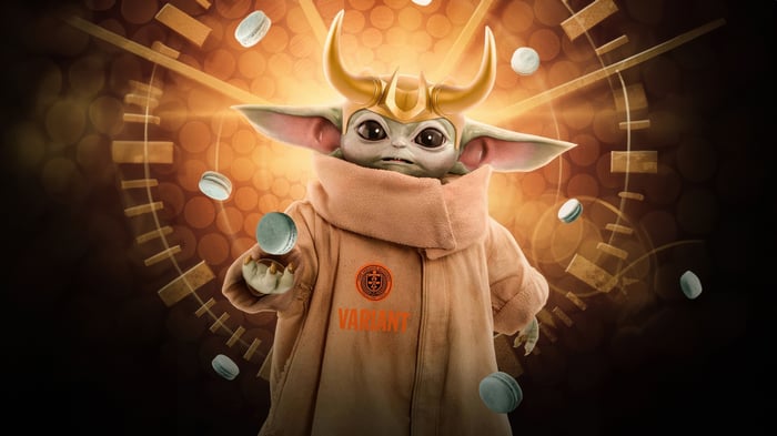 Baby Yoda in Loki Universe with Macarons