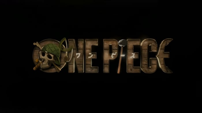One Piece Logo with Skull and Bones