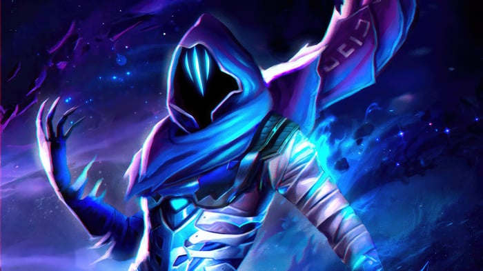 Omen from Valorant in a cosmic setting