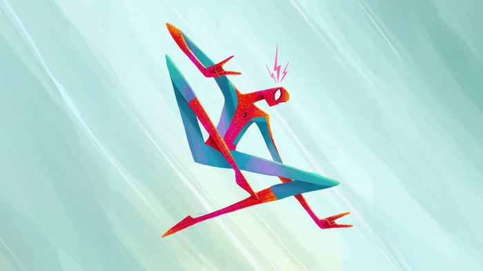 Minimalist Spider-Man in Action