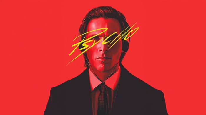 American Psycho movie poster with Patrick Bateman