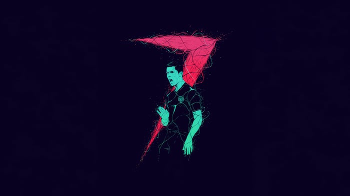 Cristiano Ronaldo artwork with number 7