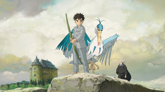 The Boy and the Heron with a large bird