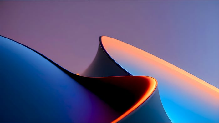 Abstract Wave Patterns with Blue and Orange Hues