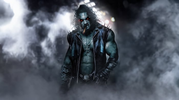 Lobo from DC Comics smoking a cigar