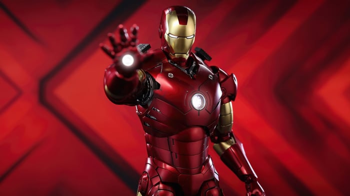 Iron Man in his red and gold suit