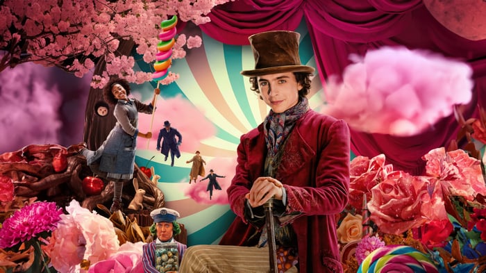 Wonka Movie Poster with Timothée Chalamet