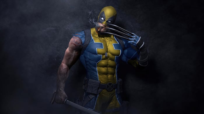 Wolverine with cigar and adamantium claws