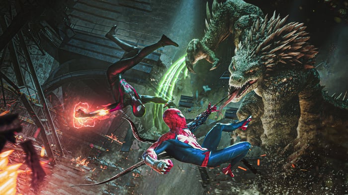 Spider-Man 2 Game: Miles Morales and Peter Parker fight Lizard