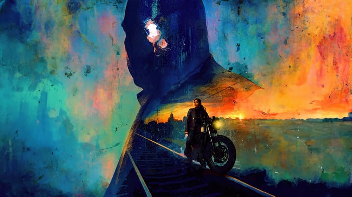 Marvel Studios Echo Motorcycle on Train Tracks