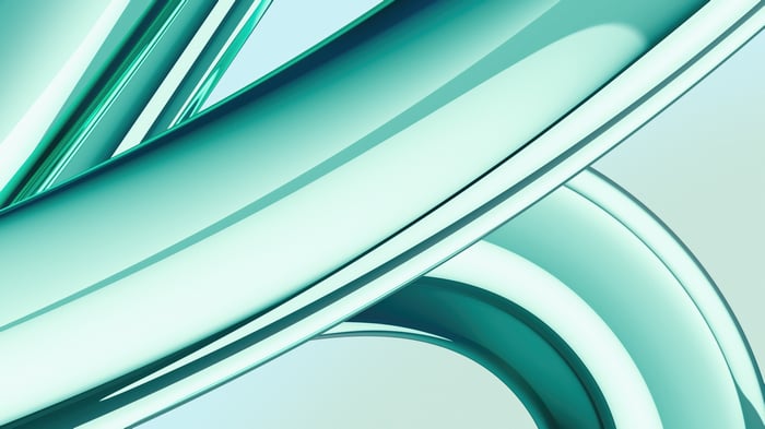Abstract Green Glass Tubes
