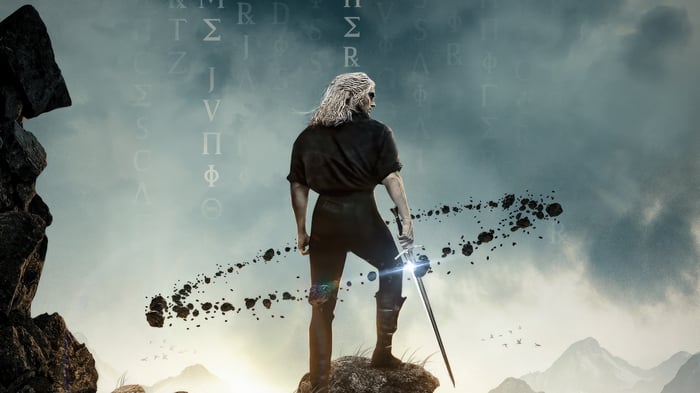 The Witcher Geralt on a Rocky Outcrop