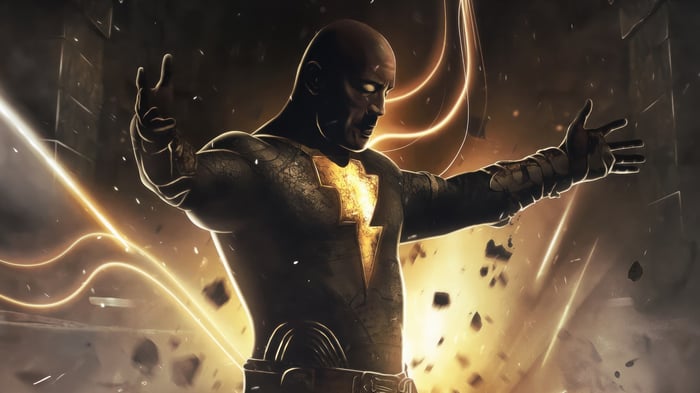 Black Adam with Lightning Powers