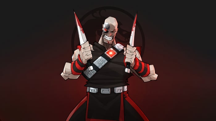 Kano from Mortal Kombat holding knives