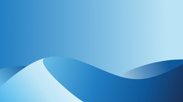 Blue gradient desert dunes with soft lighting