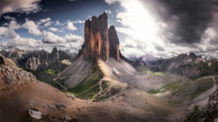 Tre Cime di Lavaredo Mountains in Italy