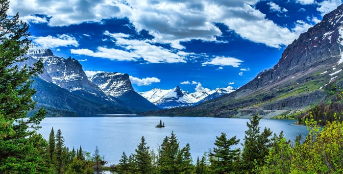 Saint Mary Lake In Glacier National Park