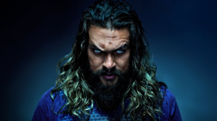 Jason Momoa as Aquaman in Aquaman and the Lost Kingdom
