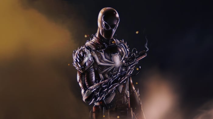 Agent Venom holding a smoking gun